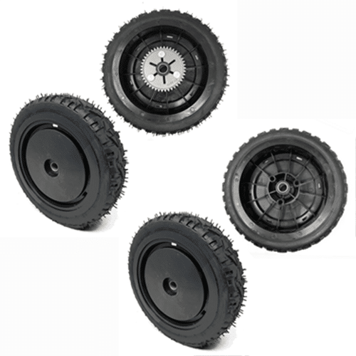 Set of 4 - Toro Super Recycler Complete Wheel Set (140-1294 & 140-1295)