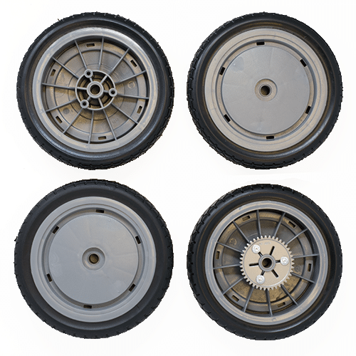 Set of 4 - Toro Super Recycler Complete Wheels (98-7135 / 98-7130) - 1998-2004