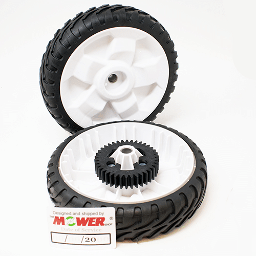 Set Of 2 Toro Rear Wheels 138 3216 Plastic Drive Gear Mower